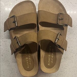 Altar'd State Tan Buckle Sandals